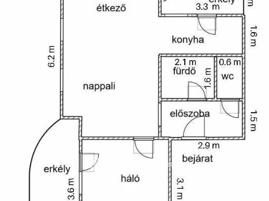 Kiadó lakás Budapest II. kerület, Rózsadomb 52 nm
