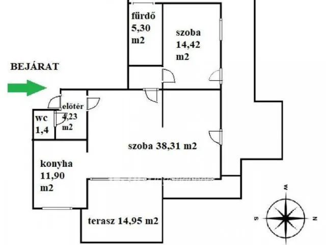 Eladó lakás Budapest III. kerület, Aquincum 78 nm