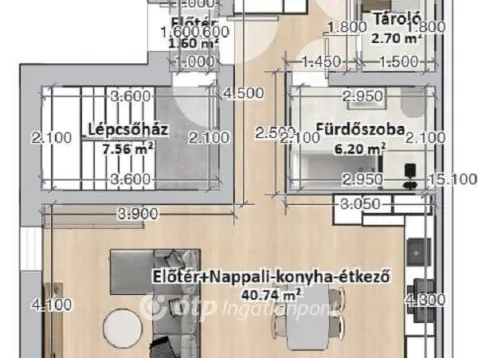 Eladó lakás Budapest III. kerület 72 nm