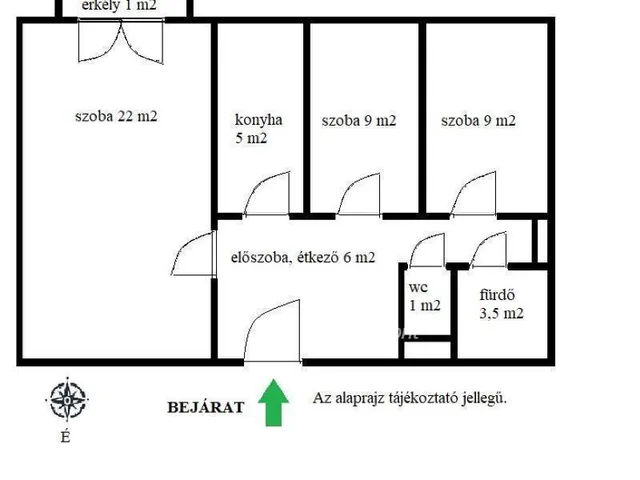 Eladó lakás Budapest III. kerület, Békásmegyer 57 nm