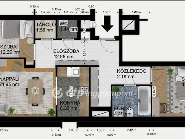 Eladó lakás Budapest X. kerület, Ligettelek 79 nm