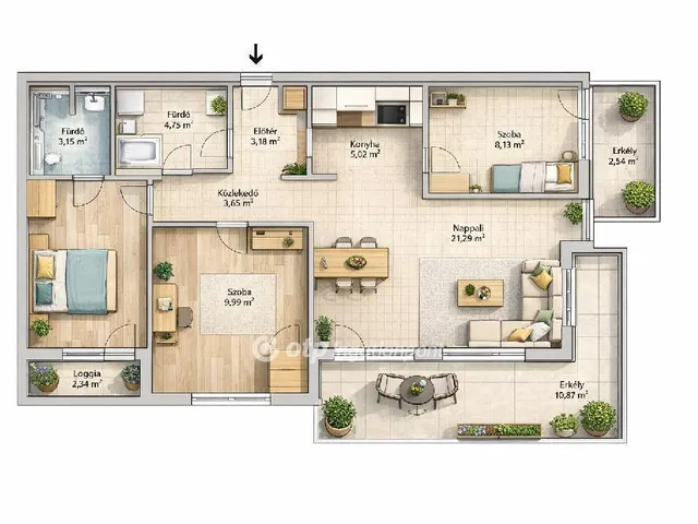 Eladó lakás Budapest XIII. kerület, Angyalföld 72 nm