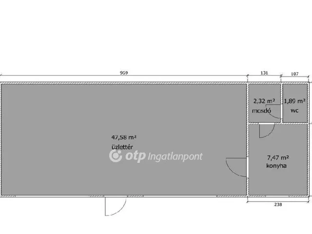Eladó kereskedelmi és ipari ingatlan Budapest VII. kerület 59 nm