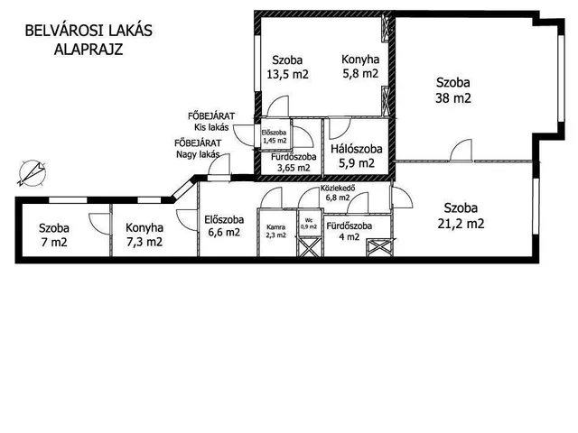 Eladó lakás Budapest V. kerület, Belváros 126 nm