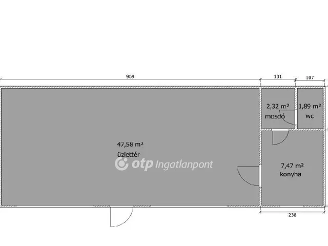 Eladó kereskedelmi és ipari ingatlan Budapest VII. kerület 59 nm