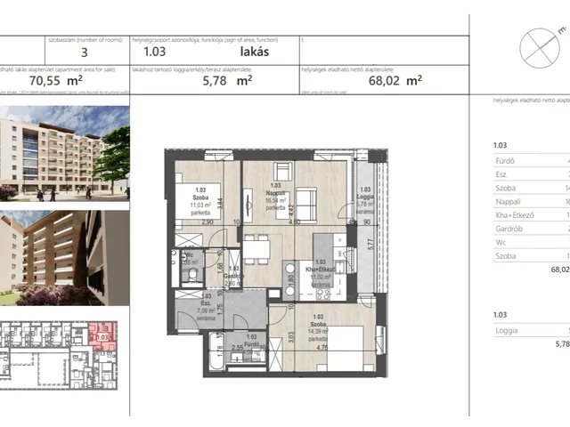 Eladó lakás Budapest XIII. kerület, Angyalföld 68 nm