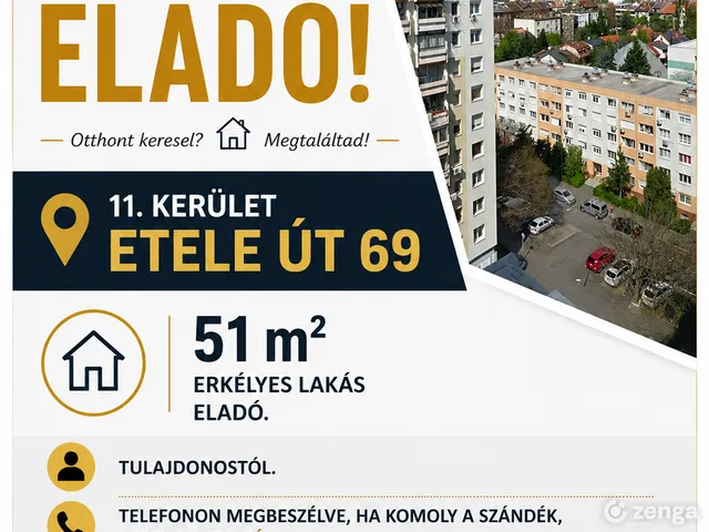 Eladó lakás Budapest XI. kerület, Kelenföld 51 nm