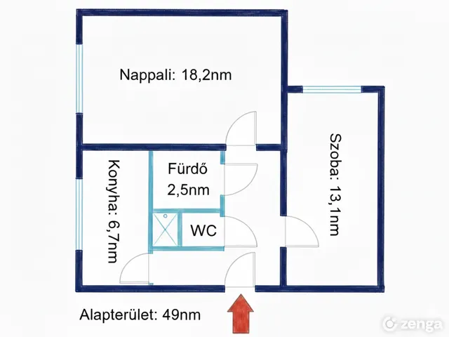 Kiadó lakás Székesfehérvár, Palotaváros 50 nm