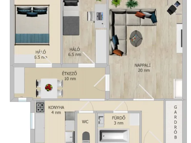 Eladó lakás Budapest XIII. kerület 58 nm