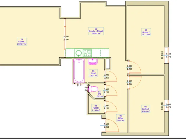 Eladó lakás Budapest VII. kerület, Külső-Erzsébetváros 71 nm