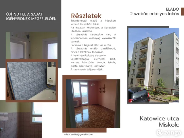 Eladó lakás Miskolc, Szentpéteri kapu 49 nm