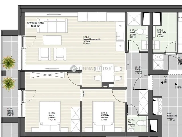 Eladó lakás Budapest XIX. kerület, Kispest 62 nm