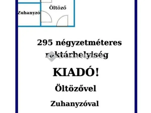 Kiadó kereskedelmi és ipari ingatlan Sülysáp 295 nm