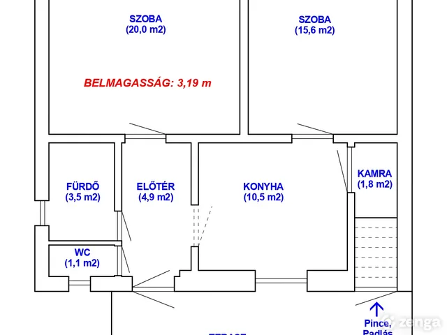 Eladó ház Dunakeszi, Alag 66 nm