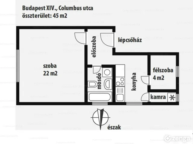Eladó lakás Budapest XIV. kerület, Herminamező 45 nm