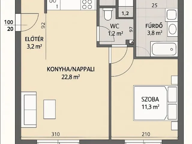 Eladó lakás Nyíregyháza 44 nm