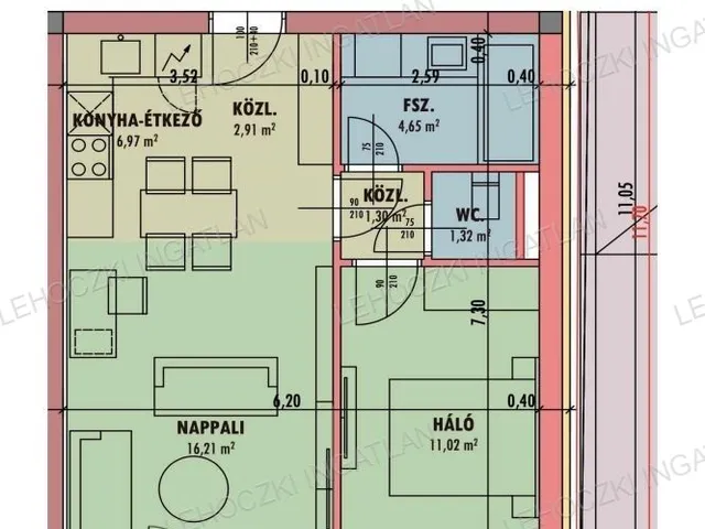 Eladó lakás Nyíregyháza, Belváros 45 nm