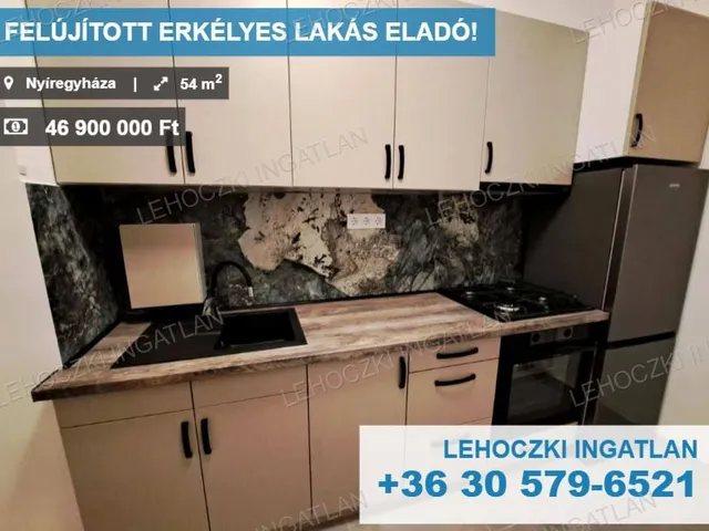 Eladó lakás Nyíregyháza, Belváros 54 nm