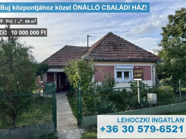 Eladó ház Buj 69 nm