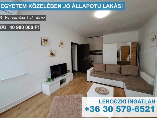 Eladó lakás Nyíregyháza 43 nm