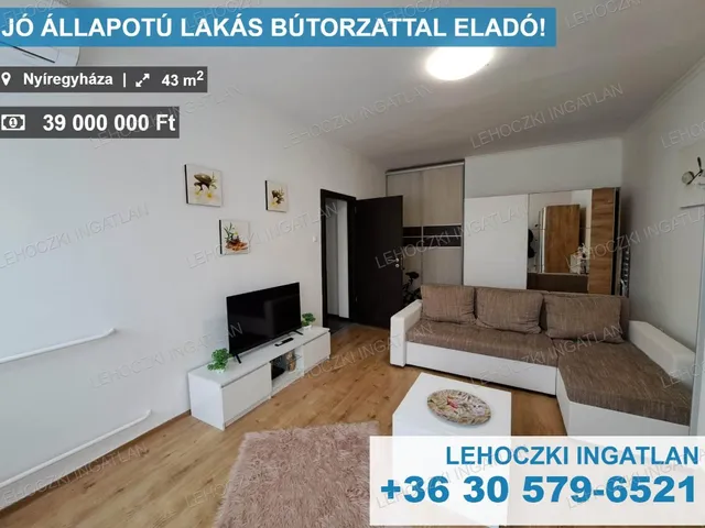 Eladó lakás Nyíregyháza 43 nm