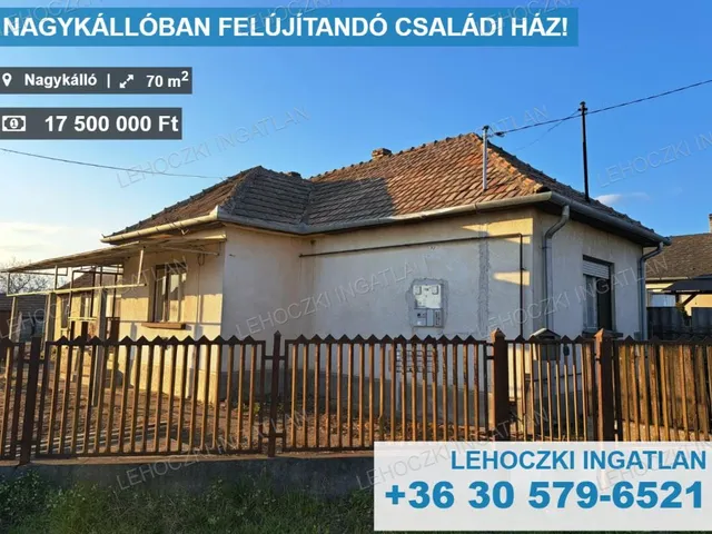 Eladó ház Nagykálló 70 nm