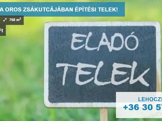 Eladó telek Nyíregyháza, Oros 768 nm