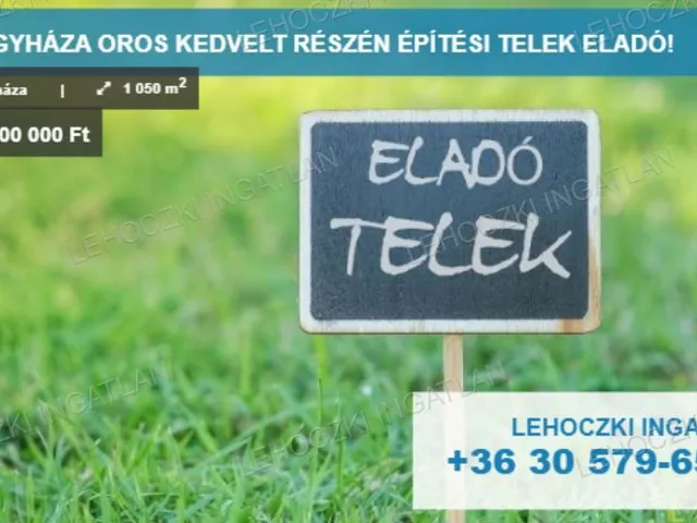 Eladó telek Nyíregyháza, Oros 1050 nm