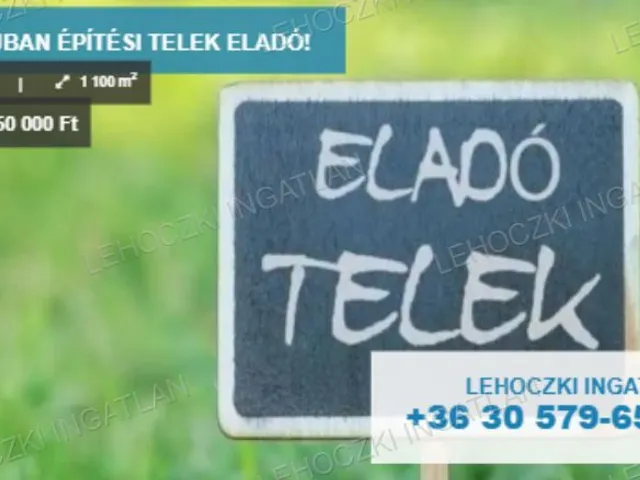 Eladó telek Kótaj 1100 nm