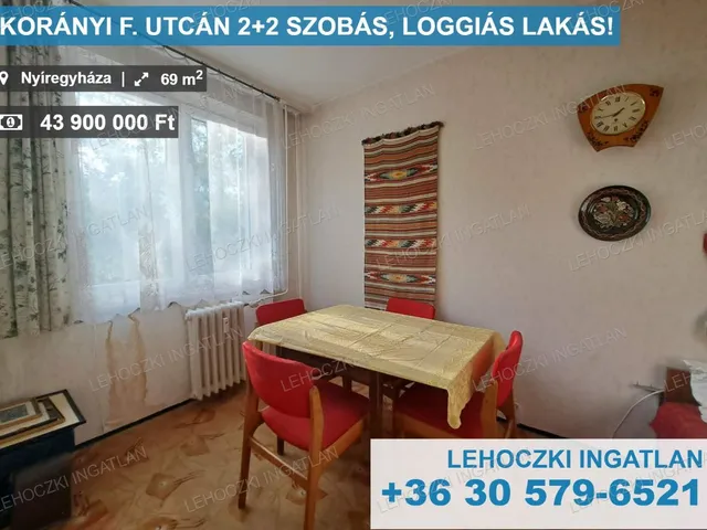Eladó lakás Nyíregyháza, Korányi-kertváros 69 nm