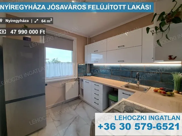 Eladó lakás Nyíregyháza, Jósaváros 64 nm