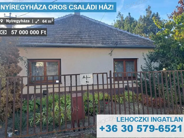 Eladó ház Nyíregyháza, Oros 64 nm