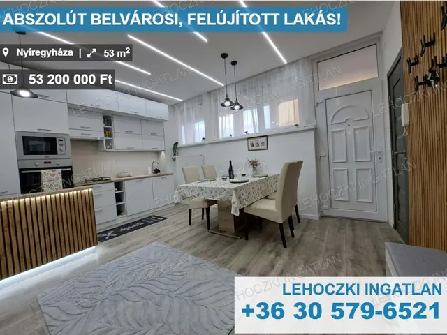 Eladó lakás Nyíregyháza, Belváros 53 nm