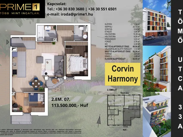 Eladó lakás Budapest XVIII. kerület 62 nm