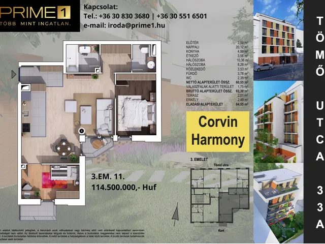 Eladó lakás Budapest XVIII. kerület 62 nm