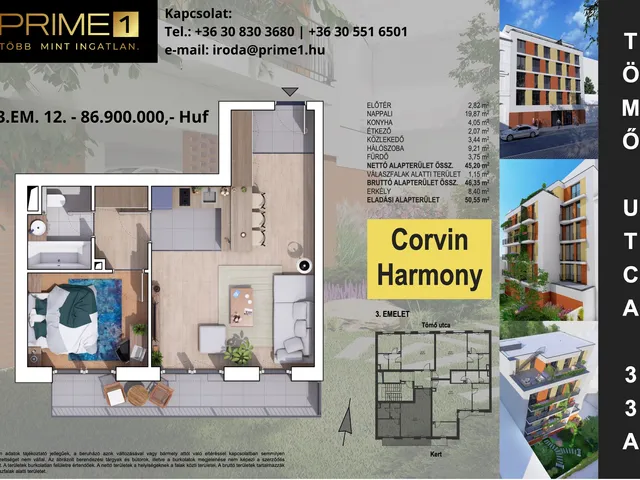 Eladó lakás Budapest XVIII. kerület 46 nm