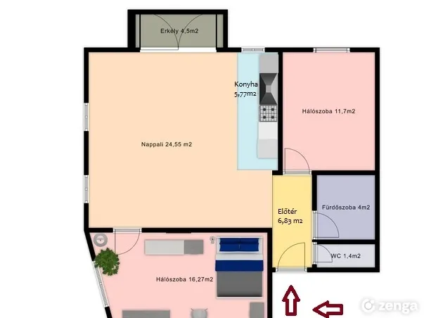 Eladó lakás Budaörs, Puskás Tivadar út 37 74 nm