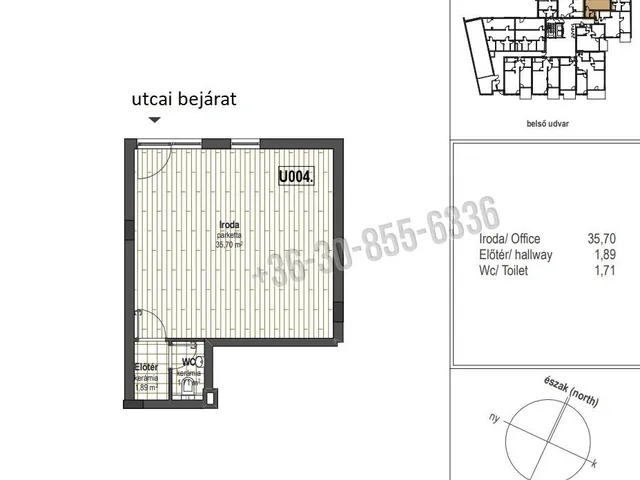 Eladó kereskedelmi és ipari ingatlan Budapest IX. kerület 39 nm