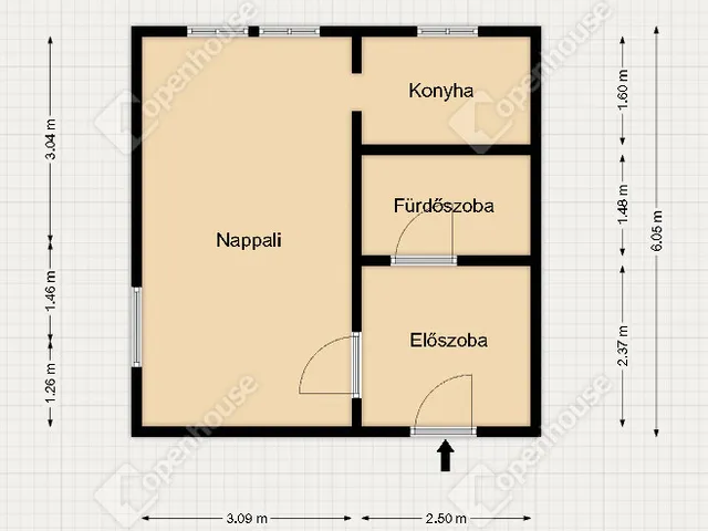Eladó lakás Tatabánya, Újváros 30 nm