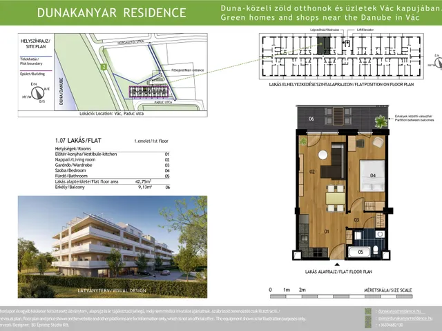 Eladó lakás Vác 43 nm