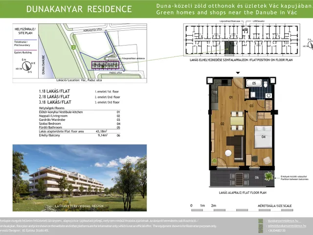 Eladó lakás Vác 43 nm
