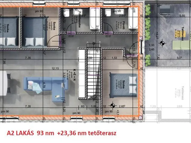 Eladó lakás Budapest XVIII. kerület 93 nm