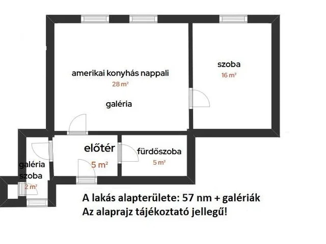 Eladó lakás Budapest VII. kerület 57 nm
