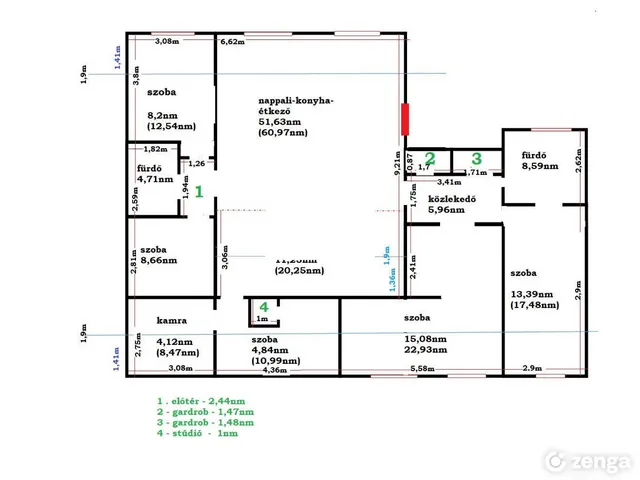 Eladó lakás Székesfehérvár, Belváros, Kossuth utca 9.  143 nm