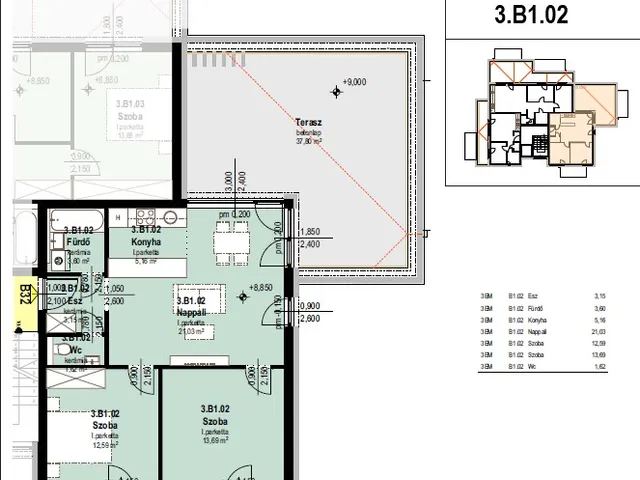 Eladó lakás Tatabánya 63 nm