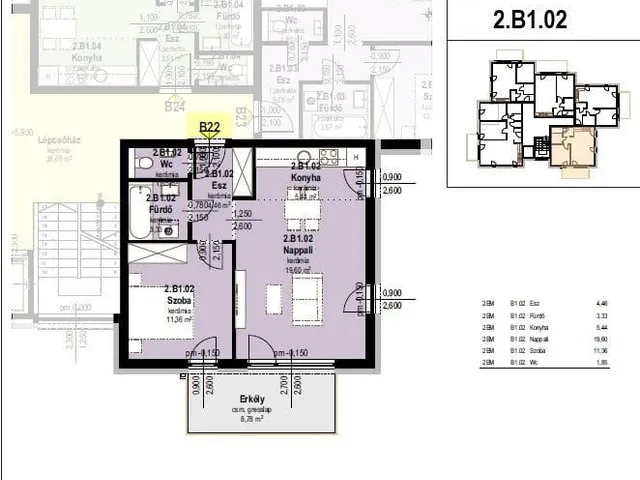 Eladó lakás Tatabánya 46 nm