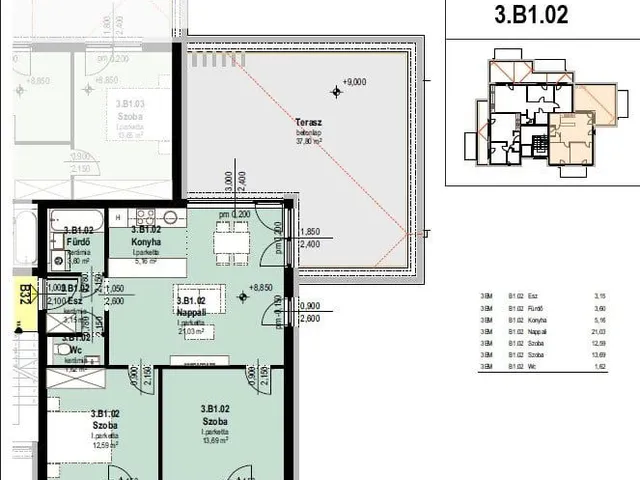 Eladó lakás Tatabánya 63 nm