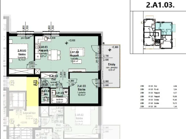 Eladó lakás Tatabánya 57 nm