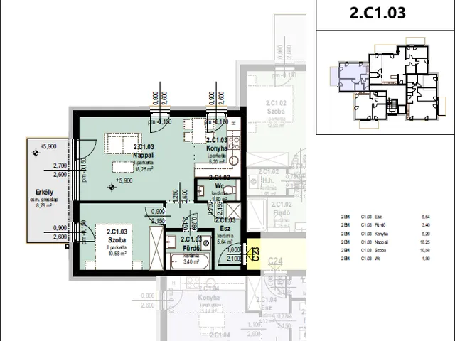 Eladó lakás Tatabánya 46 nm