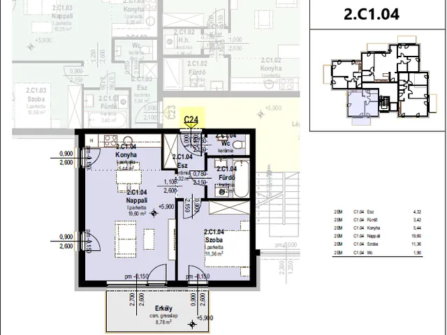 Eladó lakás Tatabánya 47 nm